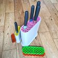 20230217_092451.jpg Contemporary Chef Kitchen Knife Knives Block Holder Storage Big and Small X2