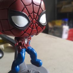 P_20210906_130351.jpg STL file Spiderman Funko Pop Style with Stand and Container Head・Model to download and 3D print