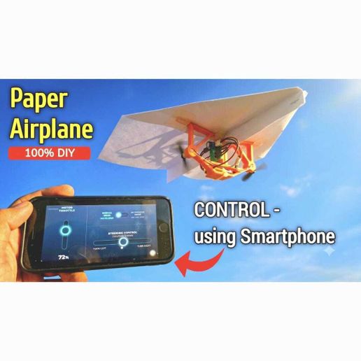 🛩️ Wifi-Controlled Paper Airplane with CODE・ STL File for 3D printing ...
