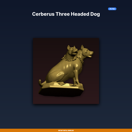Cerberus Three Headed Dog - 3D Printable STL File