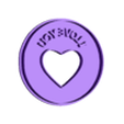 corazon redondo ily.stl cookie cutter valentine's day - valentine - love - cortante dia de los enamorados - san valentin - amor - Pack x 8 unid