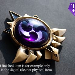 Mondstadt-electro-vision-photo.jpg Fichier 3D Mondstadt electro vision genshin impact 3d print cosplay stl files・Modèle pour imprimante 3D à télécharger
