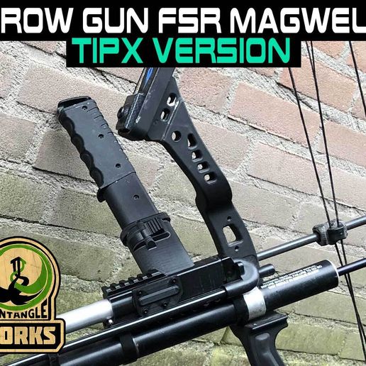 Bowtech Airow gun: UNW FSR magadapter for Tippmann TIPX / zeta mags 3D model