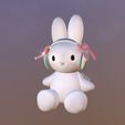 Miffy_headphones.jpg Estatueta da Miffy com auscultadores