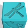 Cube-pond-dragonfly.png 🦆Stamper Cube with Pond or Dam Elements - for Sensory Play
