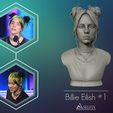01.jpg Billie Eilish portrait sculpture 1 3D print model