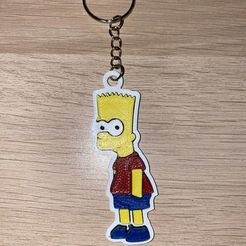 photo1693693693.jpeg STL file Keychain Bart Simpsons・3D printing idea to download