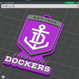 Fremantle-3.png AFL Fremantle keychain badge printable and renderable