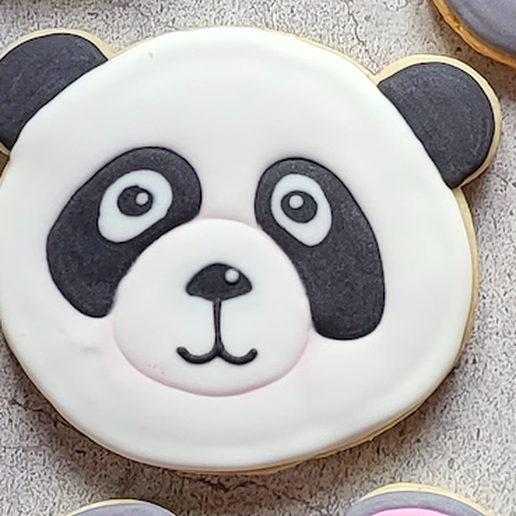 Panda bear head cookie cutter 3D model