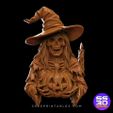witchandhalloween-pumpkin-6.jpg Witch & Pumpkin Bas-Relief STL