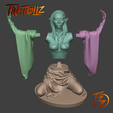 Priestess-wizard-forest-magic-v4.png priestess of the magic forest woman character STL 3D printable