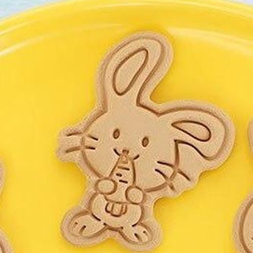 Cookie cutter easter bunny 3D model