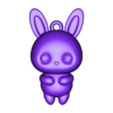 Cute Bunny Keychain.stl Cute Bunny Keychain - Kawaii Rabbit Pendant (Multicolor / AMS)
