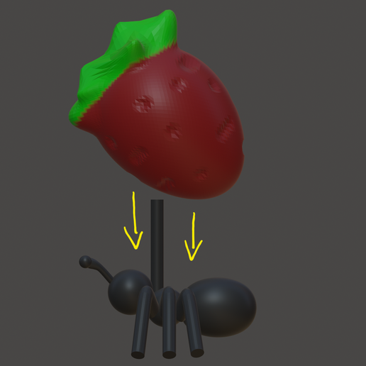 Ant workers party picks.awesome for spring 3D model