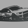 Drifting_Car_02_Wall_Silhouette_Render_01.png Mitsubishi Lancer Evolution Drifting Silhouette Wall // Design 02