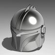 image 1.JPG Mandalorian Helmet customized (with spikes)