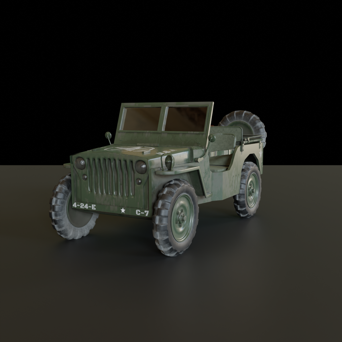 4.png Download OBJ file Armour Jeep • 3D printable object, irfanbukhari3377