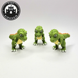 Flexi-Tiny-T-Rex,-P5.png Flexi Tiny T-Rex Dinosaur, Articulated fidget figure, keychain version included, 3mf included