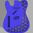 blue.png Benutzerdefinierte Fender Telecaster Blume des Lebens Design-Muster Linkshänder
