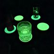 glowinthedark.jpg STL file Coaster with I love You message that shown in sunshine・Template to download and 3D print