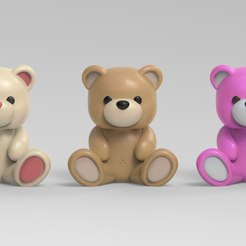 teddy.51.png STL file Cute Teddy Bear SD card Storage・3D printer model to download