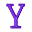 Y.stl Elegant Chiseled Font Alphabet and Numbers (40 3d models)