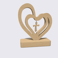 Shapr-Image-2022-11-19-121237.png Heart with Religious Cross Figurine, Christian Gift, Home Decor, Wedding gift, Christmas gift
