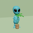 zr11.png Cute Alien Vase Pot - Miniature - STL Printable