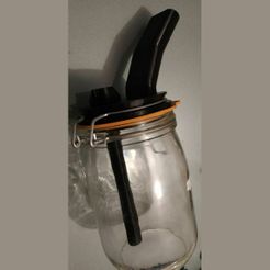2.jpg Download STL file bang water pipe "le parfait" / bong Water pipe glass jar "le parfait" Ø85mm • 3D printing template, Elromanko