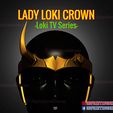 Lady_Loki_Crown_3d_print_model_02.jpg Lady Loki - Sylvie Crown - Marvel Cosplay