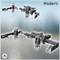 1-PREM.jpg Ensemble de fortifications modernes post-apocalyptiques avec murs en tôle, tours de guet et carcasses de bus (5) - Médiéval Gothique Féodal Ancien Archaïque Saga 28mm 15mm RPG