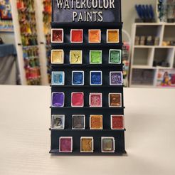 20230304_103800.jpg 3MF-Datei Aquarell Halbschale Display Regal・Modell zum Herunterladen und 3D-Drucken