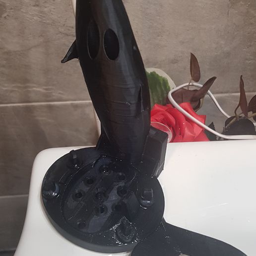 electric toothbrush holder whale 3D model