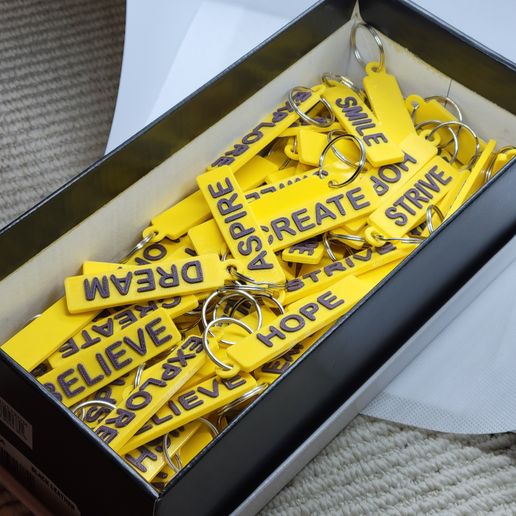 🎀 Yellow Ribbon Keychains・Free STL File for ・Cults