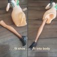 legs n shoes3.jpg STL file Bombshell Pinups – 04 Black Canary- by SPARX・3D printing idea to download