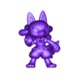 Mega Lucario Chibi.stl Mega Lucario Chibi