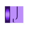 7.5MM J.stl LETTERS FOR PENCIL OR PEN TOPPER IN TWO DIAMETERS AND ALL THE LETTERS OF THE ALPHABET TO COMBINE AS YOU WISH.