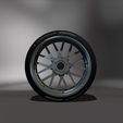 6.jpg Realistic Michelin sports tire and alloy wheel, STL - OBJ file, four versions
