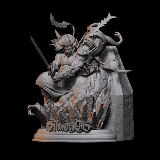 BPR_Render.jpg Thundercats Diorama Special No1 MummRa LionO STL files 3d printing collectibles fanarts by CG Pyro