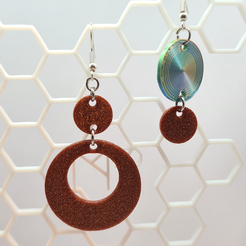 earrings.png 3D printable geometric earrings, round shape