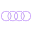 Audi main body.stl Audi Badge (Flame Effect)