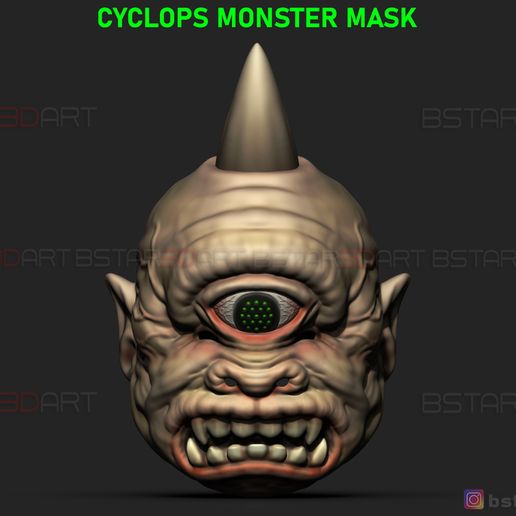 👹 Cyclops Monster Mask - Horror Scary Mask - Halloween