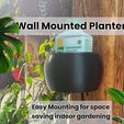 Wall-mounted-Planter-for-15cm-Pots.jpg Modern 3D Wall Planter Set | Fits 15cm Pots - Eco-Friendly Indoor Gardening, Instant Digital Download ready to print