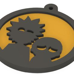 RickAndMorty.jpg STL-Datei Rick und Morty - Schlüsselanhänger Schlüsselbund・Design für den 3D-Druck zum Herunterladen