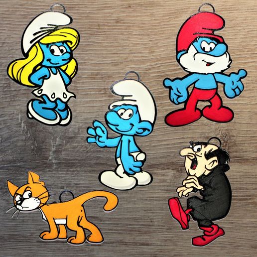 Batch 5 Smurf ornaments - 3D model önizlemesi