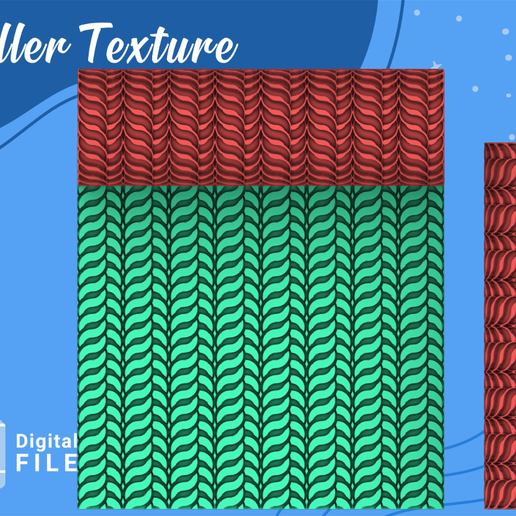 ROLLER POLYMER CLAY/Wavy lines 2 version Roller/EULITEC.COM/CC/COPYRIGHTED LICENSE 3D model