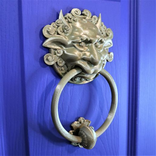 Knocker2.1.jpg Speak No Knocker - with Mount Holes and Strike Plate