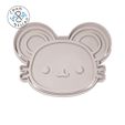 Animal_17_10cm17.jpg Mouse - Animal Kawaii Heads (no 17) - Cookie Cutter - Fondant - Polymer Clay
