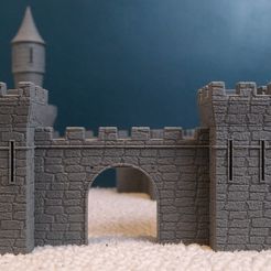 chateau-1.jpeg Download STL file Castle wall pack to assemble • 3D printable object, lolodelmarle
