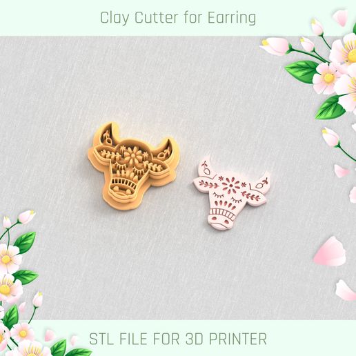 Folk Art Cow Clay Cutter